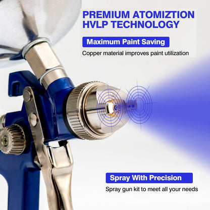 GiantexUK 3PCS HVLP Air Spray Gun Set