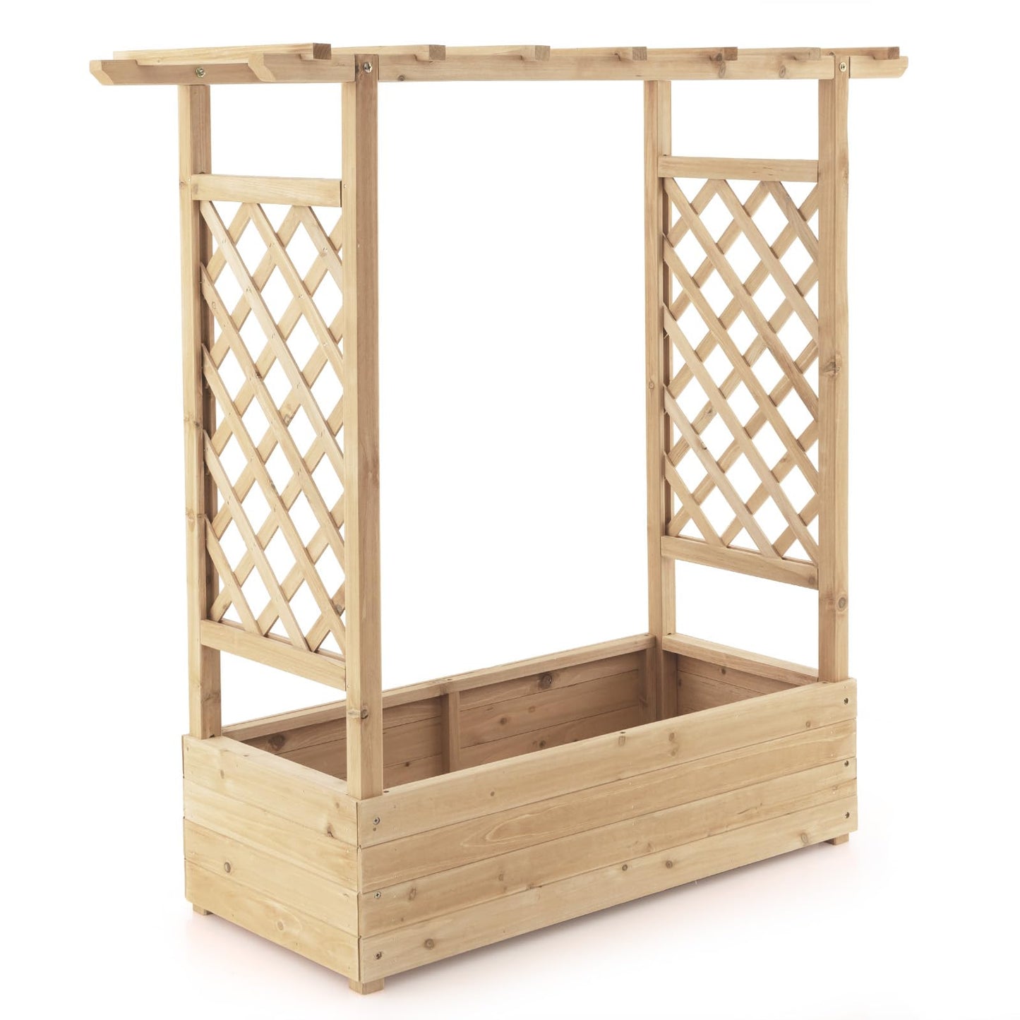 GiantexUK Raised Garden Bed with Arch Trellis (110 x 44 x 113cm)