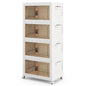 Folding Shoe Storage Cabinet with Lockable Wheels