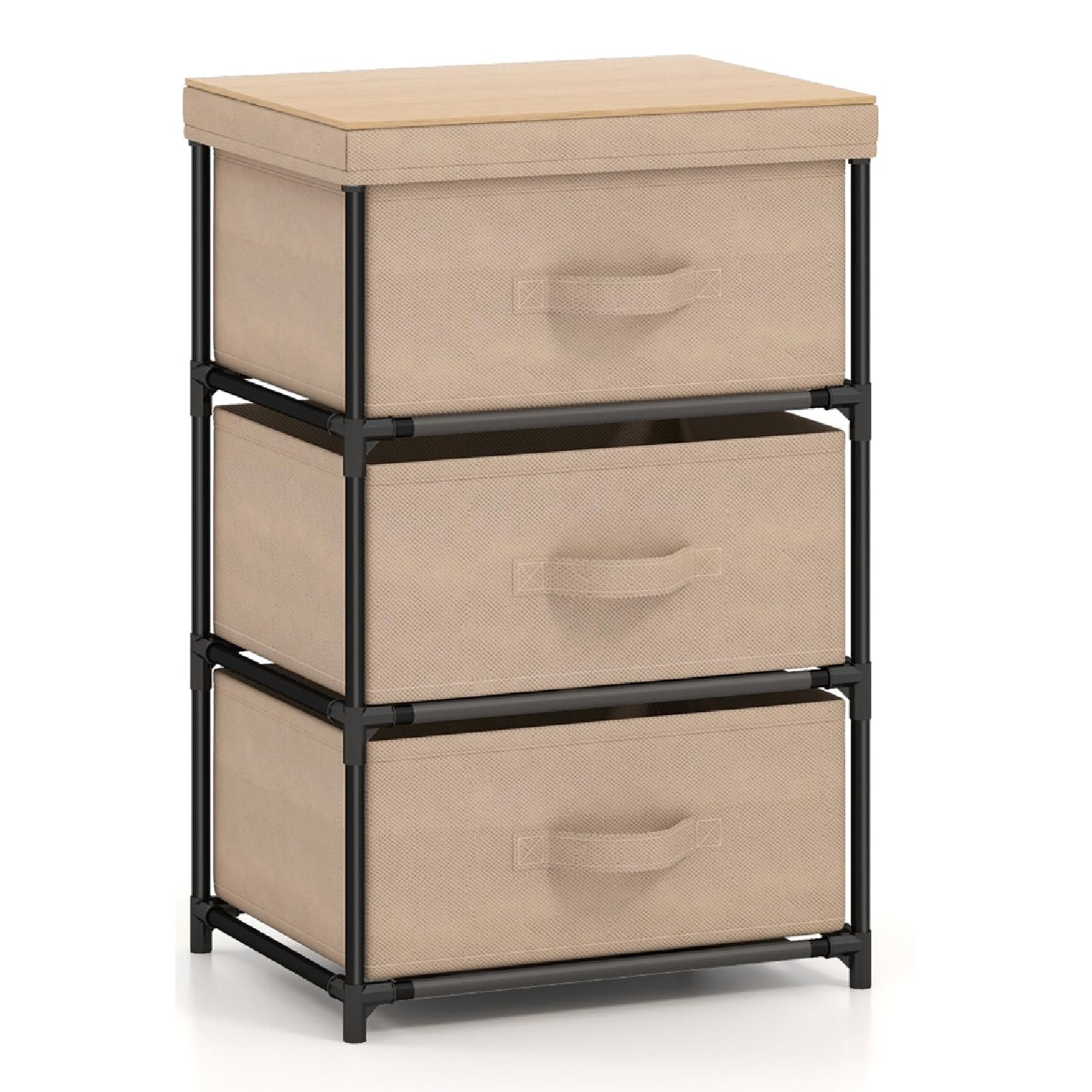 Fabric Storage Organizer Tower Unit with Removable Lid
