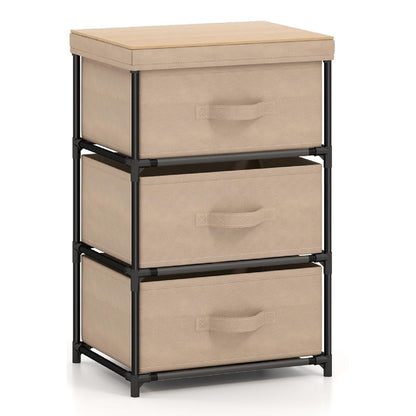 Fabric Storage Organizer Tower Unit with Removable Lid
