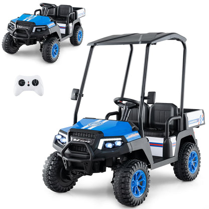 24V Kids Golf Cart 4WD 2 Seater Ride on Car with Dump Bed