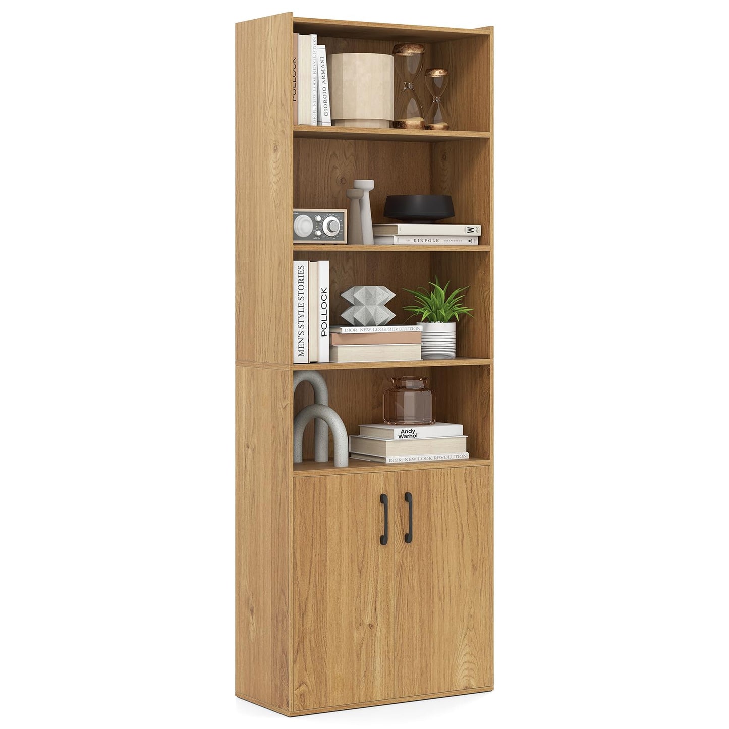6-tier Modern Style Bookcase with Adjustable Shelves