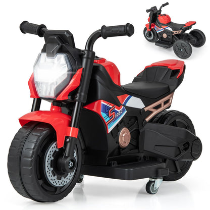 3 Wheel Toddler Ride on Motorcycle with Detachable Training Wheels