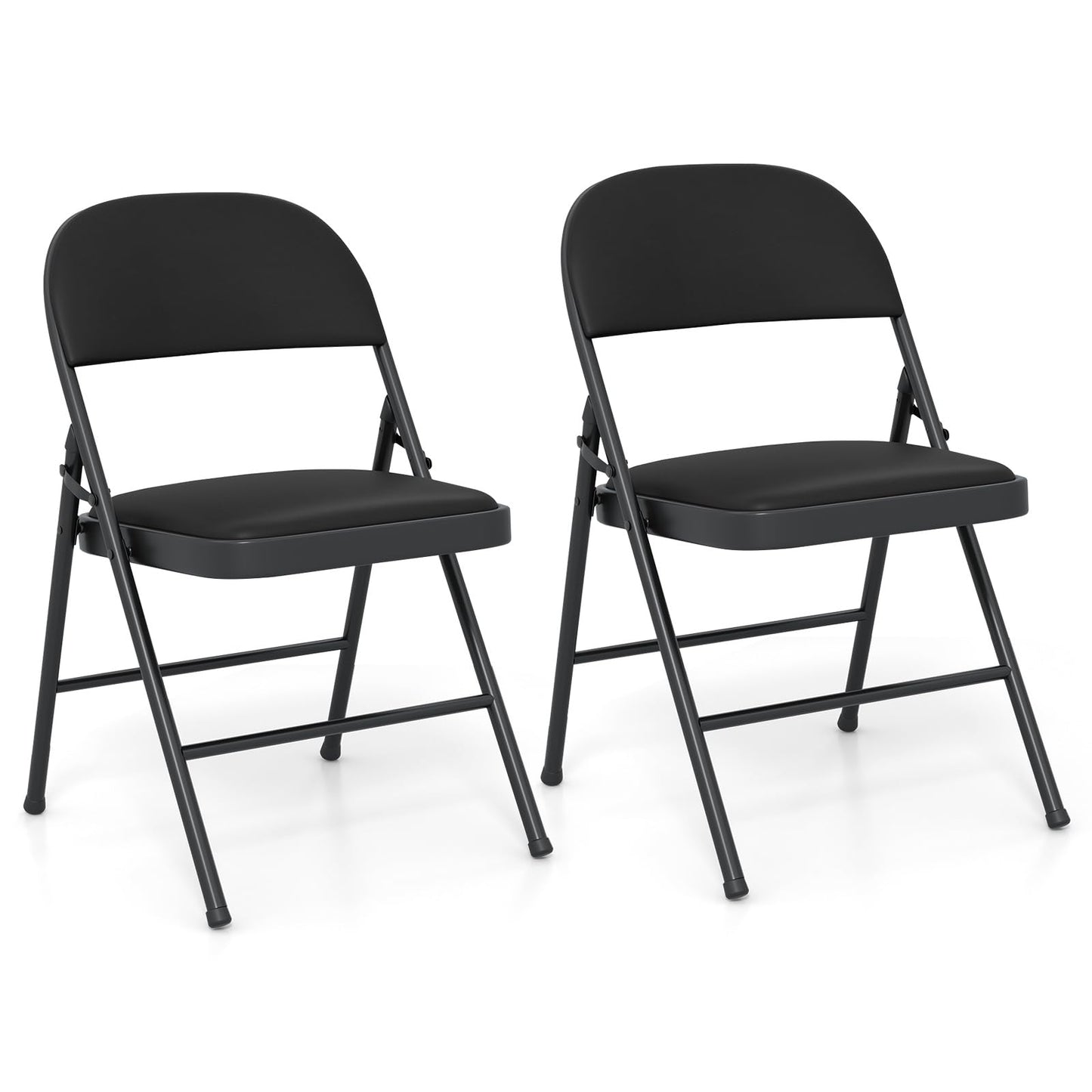 Set of 2 or 4 Folding Padded Party PVC Leather Stackable Chairs