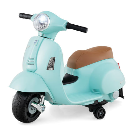 6V Kids Ride on Motorcycle Vespa Licensed with Lights and Horn Sound