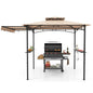 Fire Resistant Waterproof Outdoor BBQ Shelter with 2 Side Shelves