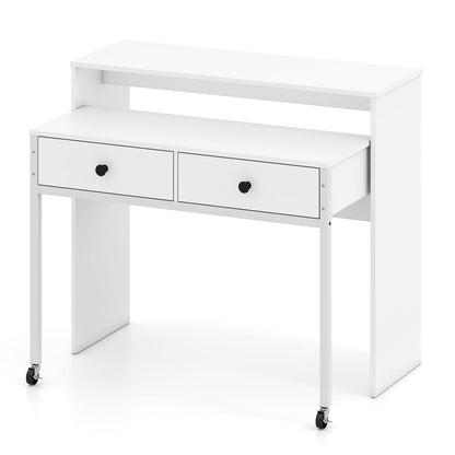 Extending Computer Desk with 2 Storage Drawers