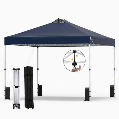300 x 300 cm Pop up Canopy Tent 1 Person Easy Setup Gazebo Shelter with 1 Button Push