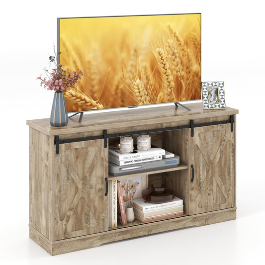 TV Stand with Adjustable Shelves for TVs up to 65 Inches