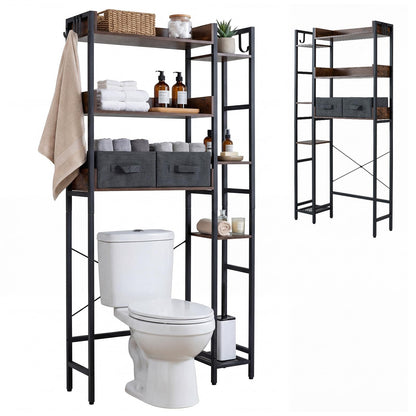 Over Toilet Storage Unit, Reversible Bathroom Shelf Space Saver