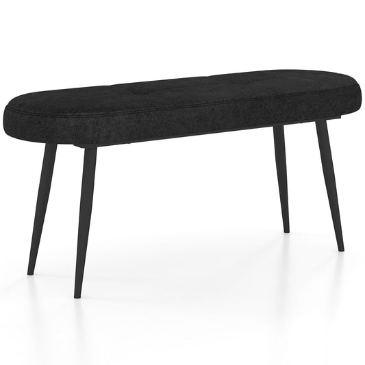 113 cm Ottoman Bench with Sponge Padded Cushion for Entryway Living Room Foyer