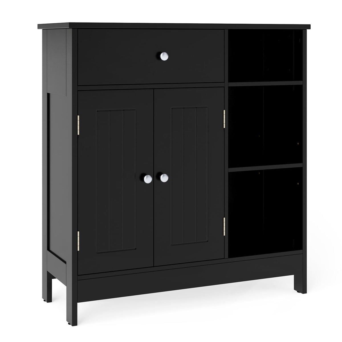 Bathroom Floor Cabinet with Drawer, Adjustable Shelves