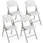 HDPE Portable Dining Chairs Set of 4 with Contoured Seat