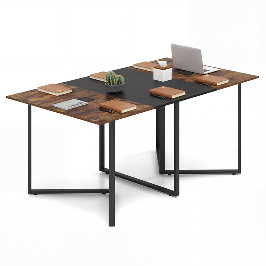 Large Computer Desk, Wooden Conference Room Table Writing Workstation