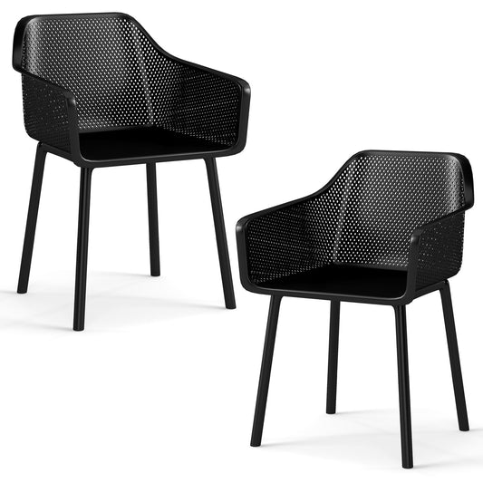 Dining Chairs Set of 2, Modern Kitchen Chairs with Breathable Mesh Backrest