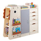 3-Tier Dinosaur Toy Chest with 5 Removable Bins and 2 Shelvesfor Playroom