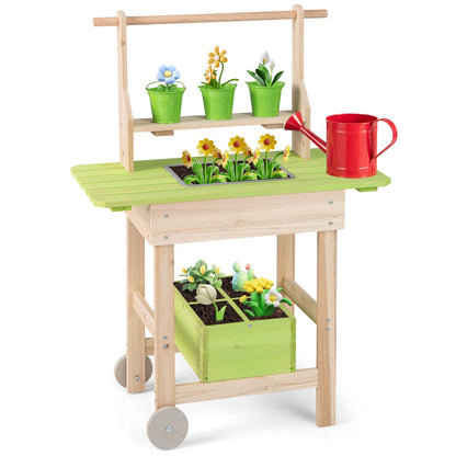 Mud Kitchen, Outdoor Kids Play Kitchen with Removable Pots