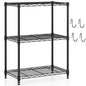 3/4/5/6-Tier Wire Shelving Unit Adjustable Metal Storage Shelves with V-shaped Shelving Rack