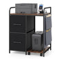 Metal File Cabinet, Printer Stand with Rolling Shredder Stand
