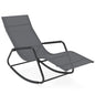 Rocking Sun Lounger, Zero Gravity Recliner Garden Rocking Chair with Armrests