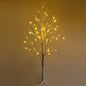 Silver Christmas Twig Tree with Warm White LED Lights for Indoor Decoration