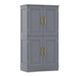 Bathroom Floor Cabinet, 110cm Freestanding Storage Cupboard
