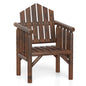 Garden Chair, Outdoor Dining Chairs with Armrests & Reclined High Backrest