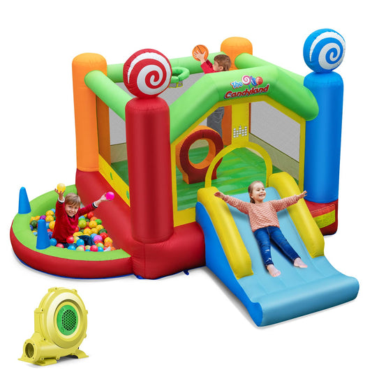 Candy Land Theme Inflatable Bounce House with 680W Blower