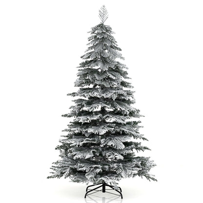 190CM Artificial Christmas Tree Hinged Holiday Tree with Lush Branch Tips