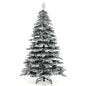 190CM Artificial Christmas Tree Hinged Holiday Tree with Lush Branch Tips