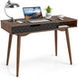 Wooden Computer Desk, 108cm Mid-Century PC Laptop Table Writing Workstation