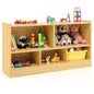 2 Tier Open Storage Shelving Unit with 5 Compartments