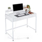 Computer Desk with Power Outlets, 100 x 50 x 90cm Office Desk | Removable Monitor Stand, Dual-use Drawer