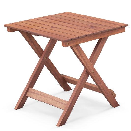 Folding Square Weather-Resistant Indoor Outdoor End Bistro Snack Table