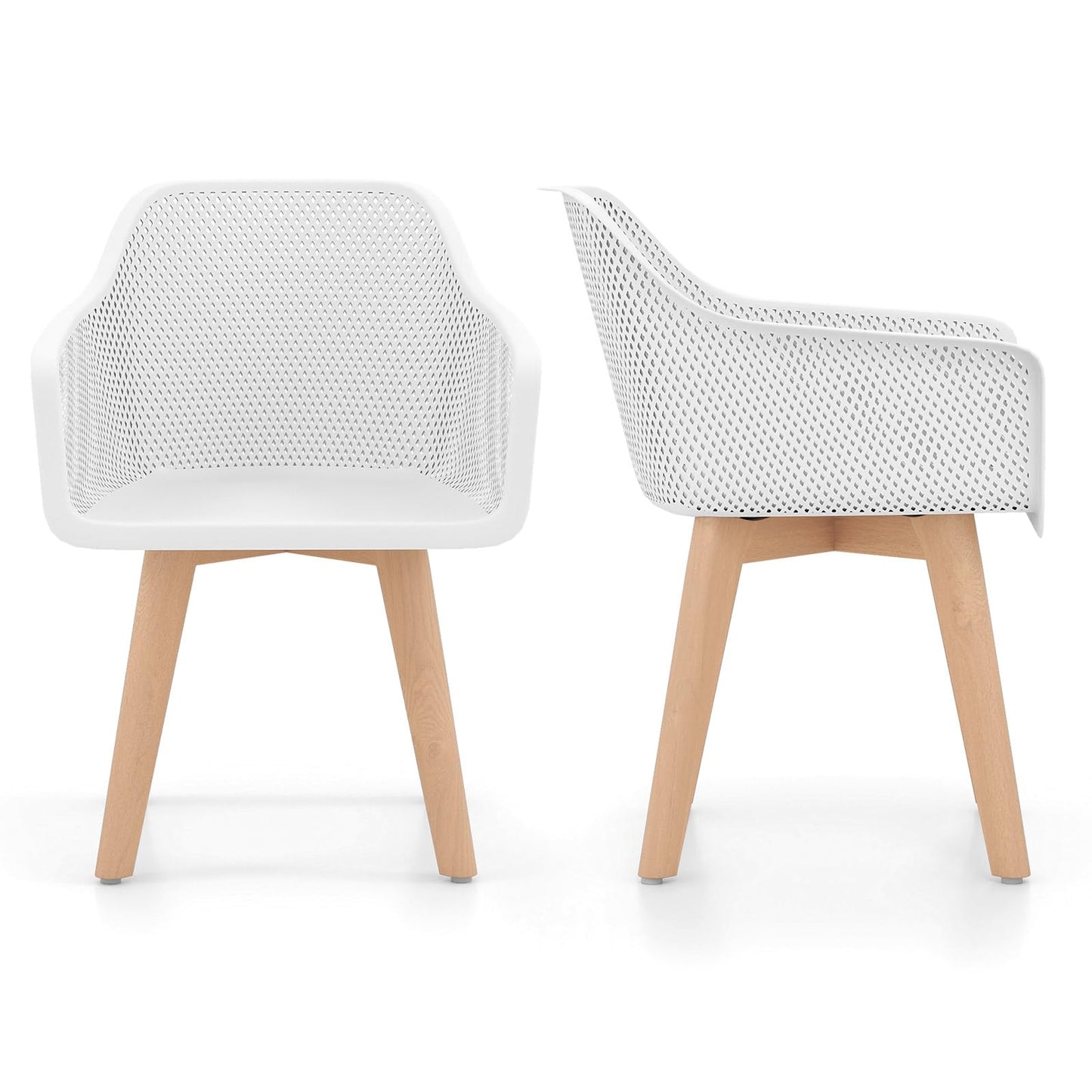 Dining Chairs Set of 2, Modern Kitchen Chairs with Breathable Mesh Backrest
