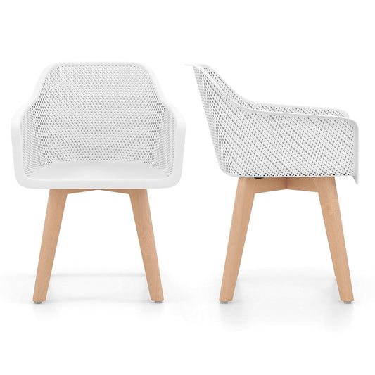 Dining Chairs Set of 2, Modern Kitchen Chairs with Breathable Mesh Backrest