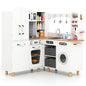 Wooden Corner Play Kitchen with Pine Wood Legs and Lights & Sounds