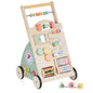 Wooden Baby Walker, 10 in 1 Toddler Push Along Toy with Activity Center