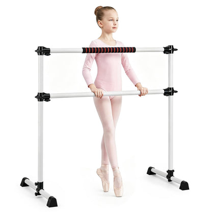 Double Ballet Barre, 17-112cm Adjustable Dance Stretch Bar