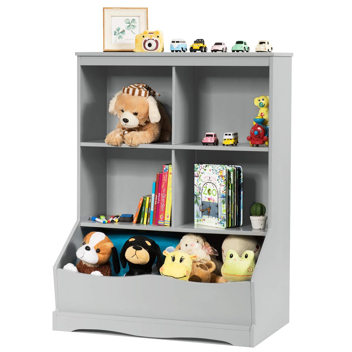 Kids Bookshelf and Toy Organizer