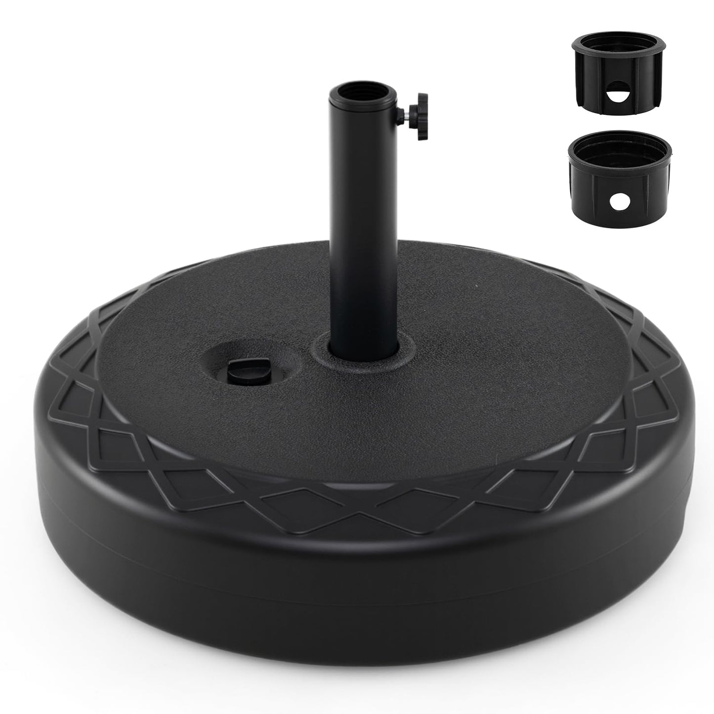 Round Parasol Base, 30kg Water and Sand Fillable Patio Umbrella Holder