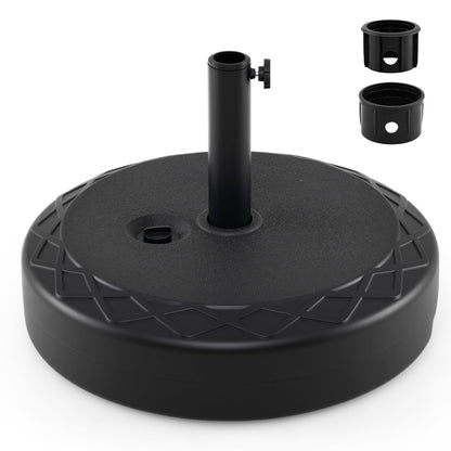 Round Parasol Base, 30kg Water and Sand Fillable Patio Umbrella Holder