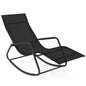 Rocking Sun Lounger, Zero Gravity Recliner Garden Rocking Chair with Armrests
