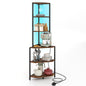 6-Tier Corner Shelf with 16 Color LED Lights