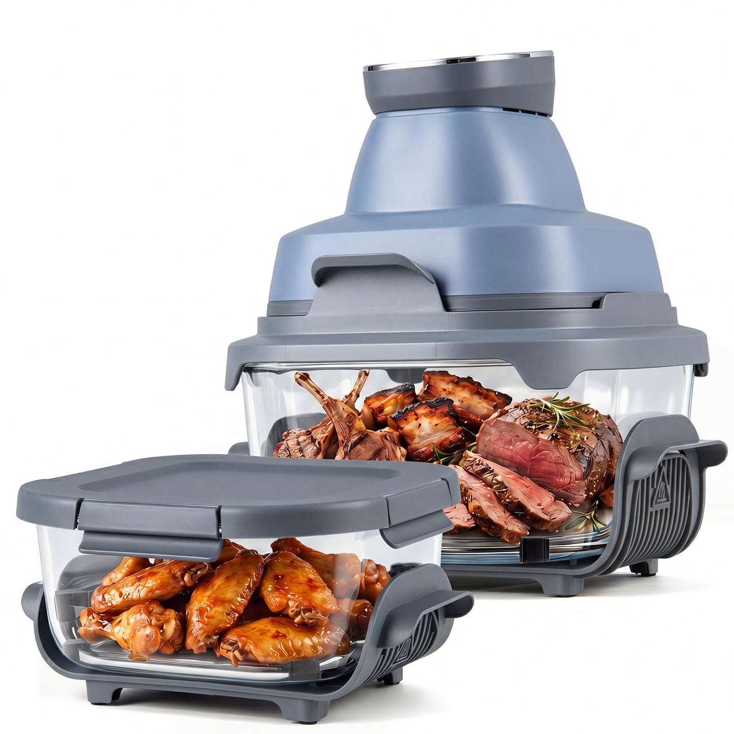 GiantexUK Portable Glass Air Fryer, 6-in-1 Healthy Cooking System
