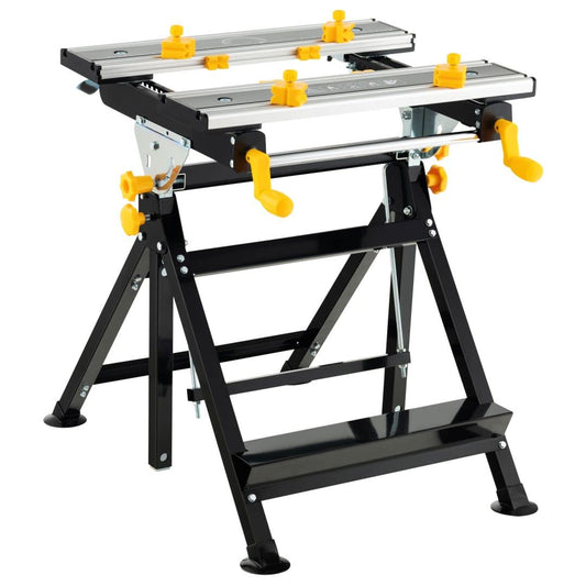 Folding Work Table Portable Workbench with Tiltable Platform