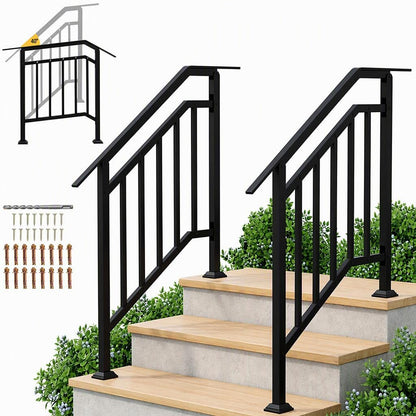2 Pack Outdoor Handrails for Stairs