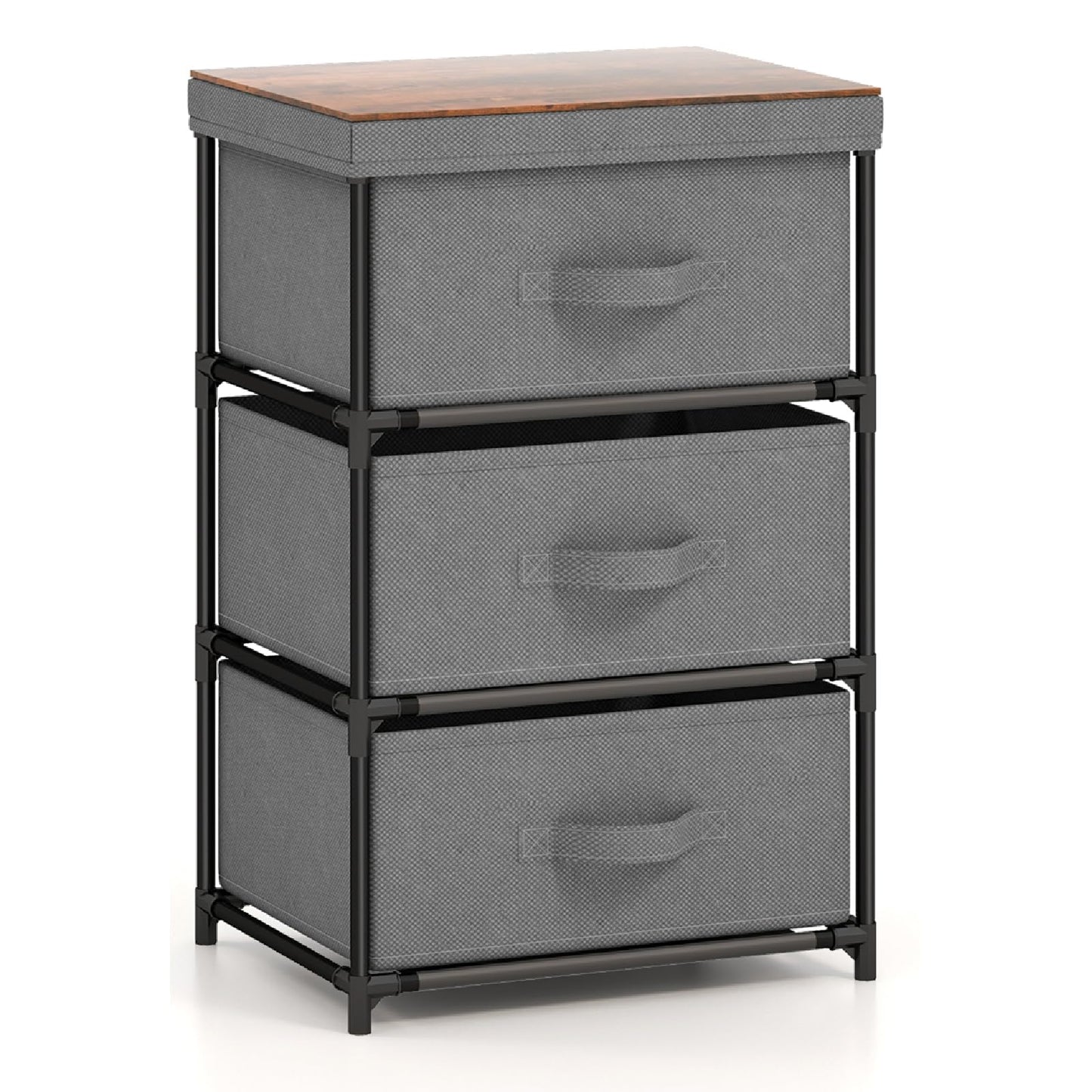 Fabric Storage Organizer Tower Unit with Removable Lid