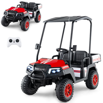 24V Kids Golf Cart 4WD 2 Seater Ride on Car with Dump Bed
